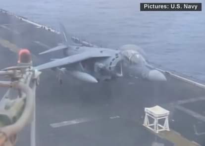 Pilot Lands Jet On A Stool