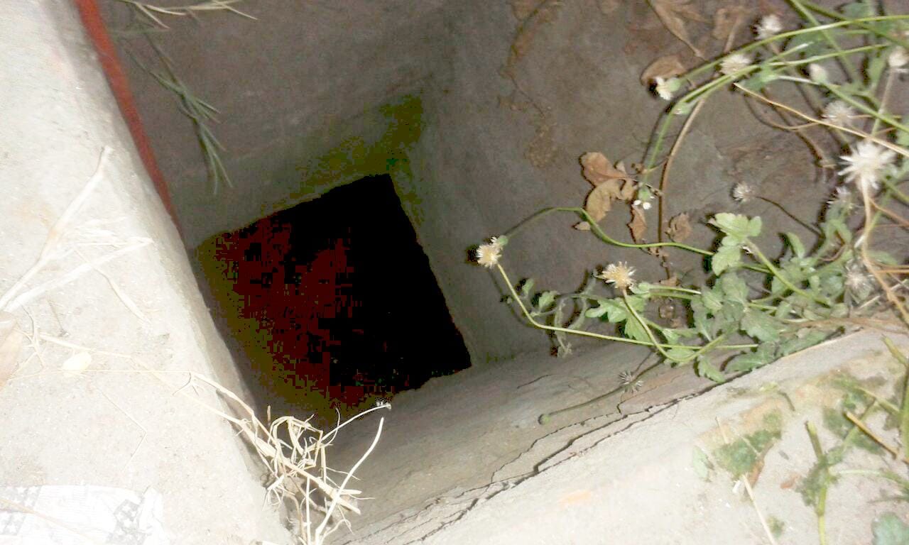   lady fell in to 12 feet manhole 