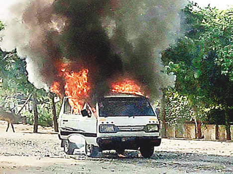 Van fire