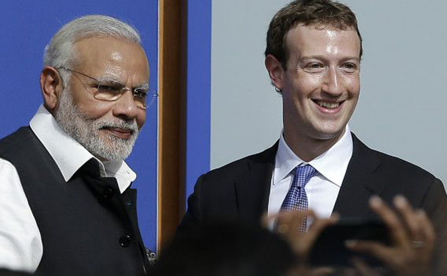 modi and mark zuckerberg