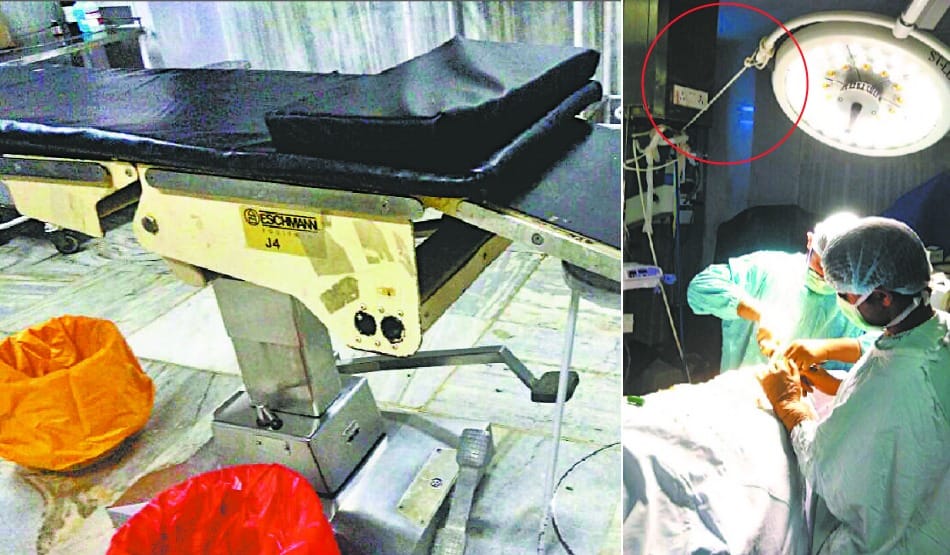 poor condition of New Emergency Operation Theatre (OT) of PGI 
