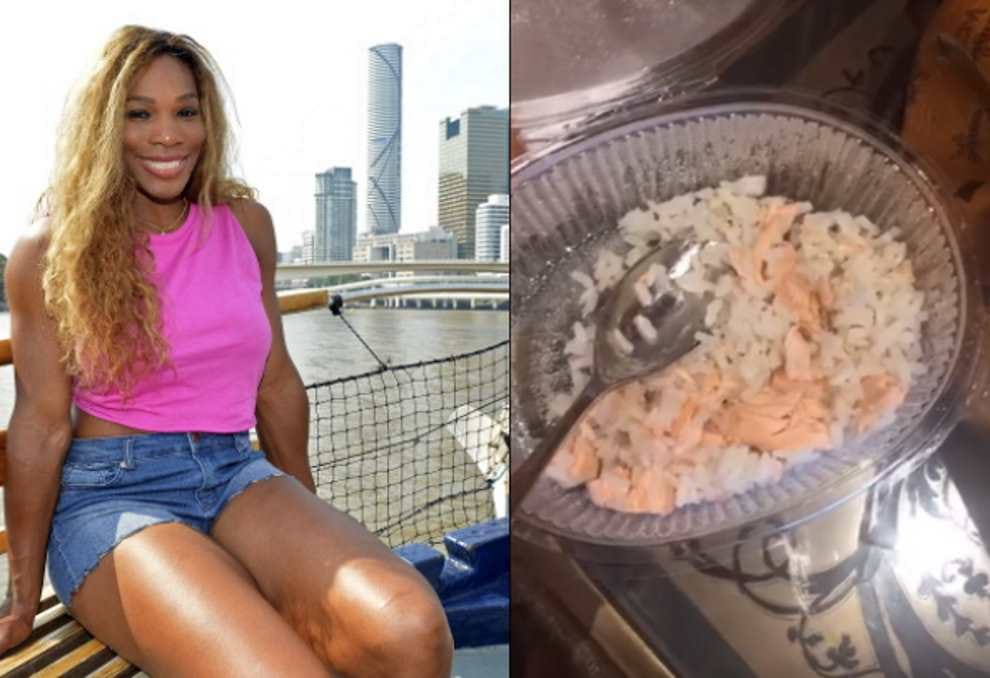 Serena Williams eats dog food but wins match
