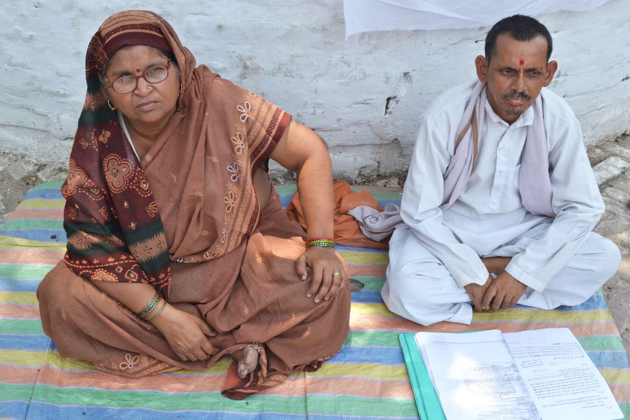 The couple sat on dharna against BJP leader