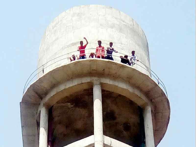student on water tank, roll number, admission, faridkot