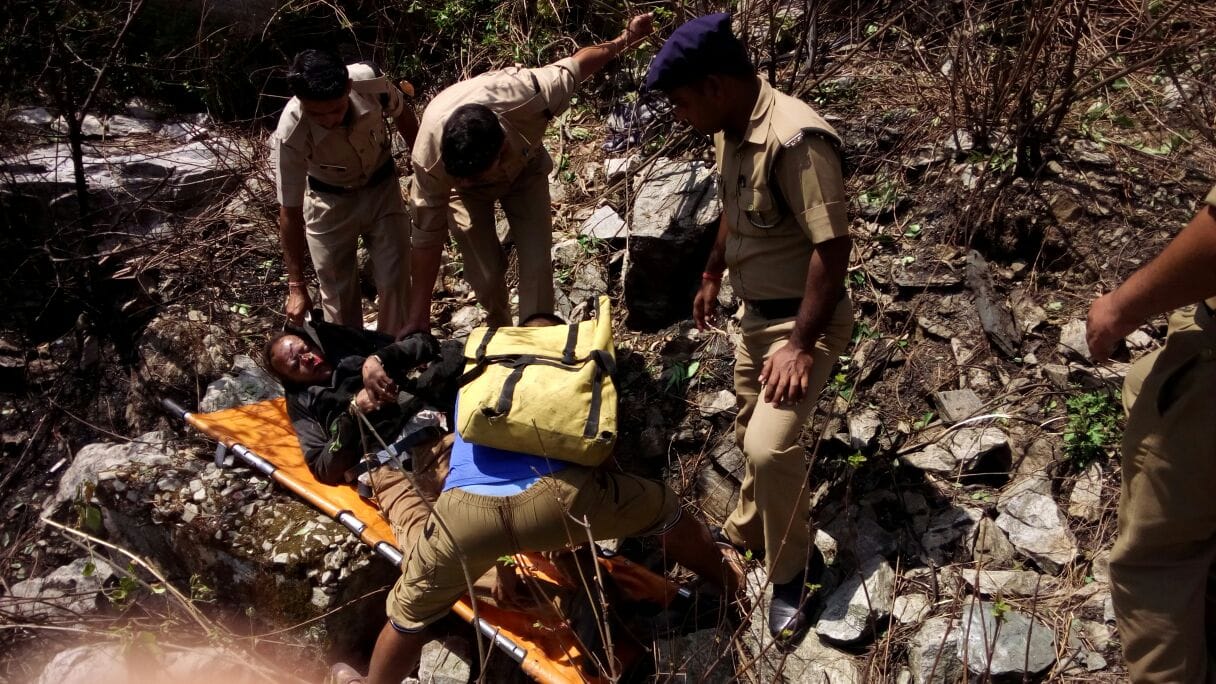truck fell into trench at nainital highway.