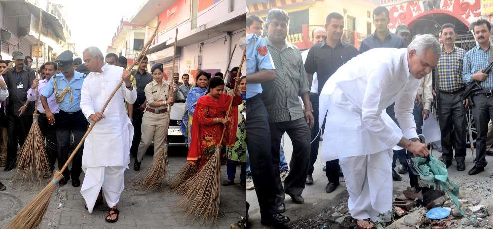 governor acharya dev vrat takes part in swachata abhiyan