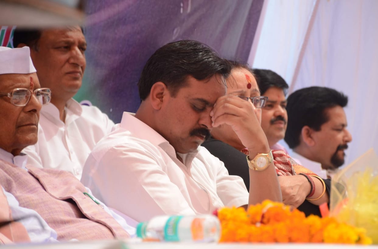 bjp mla bhimlal arya will campaign for congress.