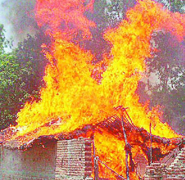 Chuhdpur Kalan home is burned