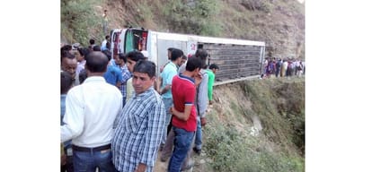 hrtc bus accident in karsog one died 30 injured
