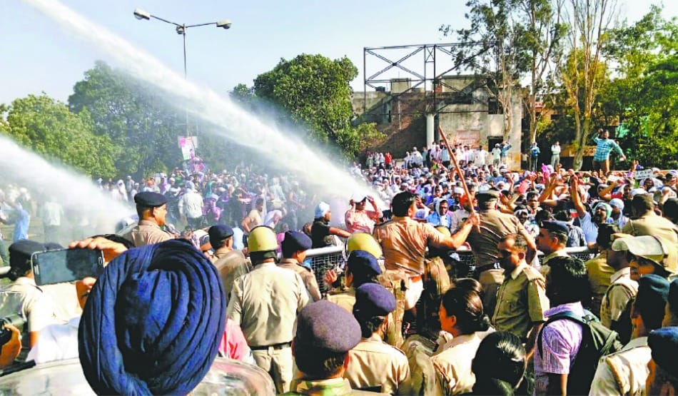 Police brutality and protest of haryana JBT teachers