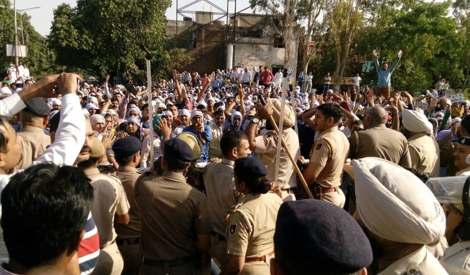 Police brutality and protest of haryana JBT teachers