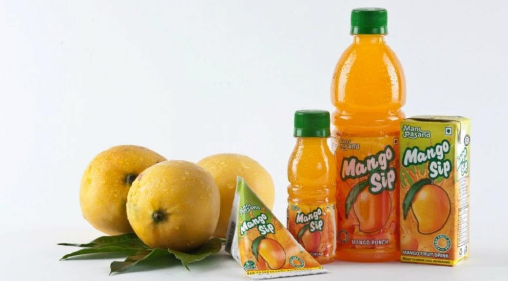 Sample in of Mango sip failed, banned in railway