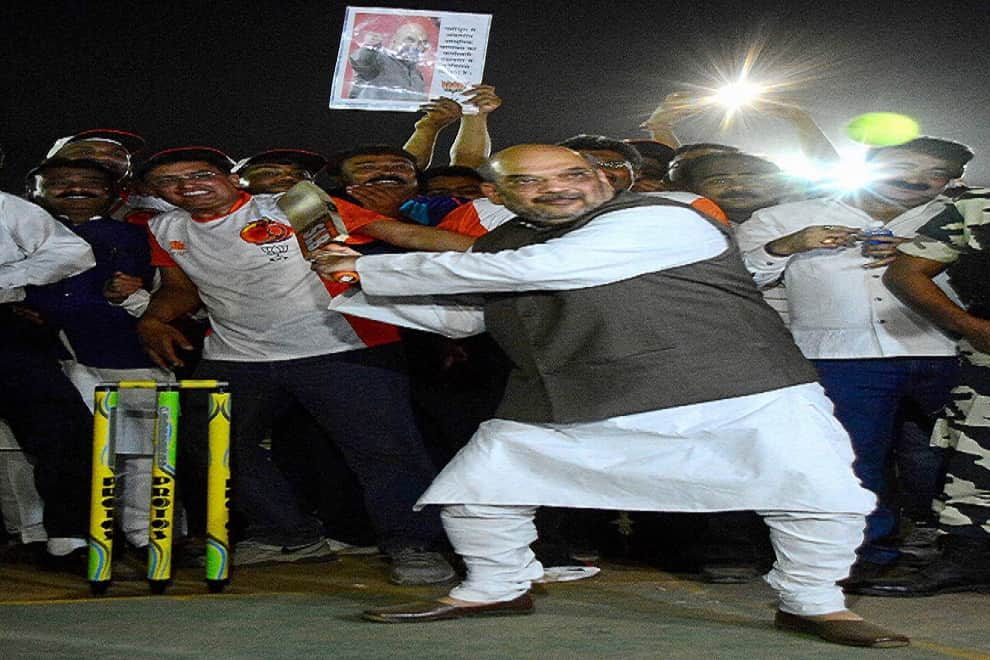 amit shah inaugrates cricket league