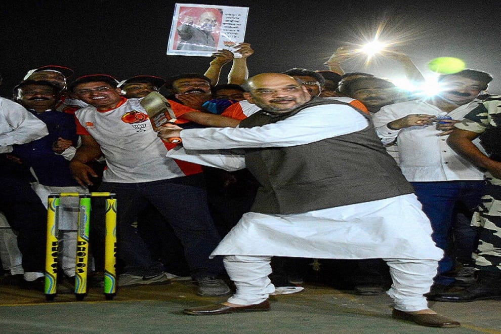 amit shah inaugrates cricket league