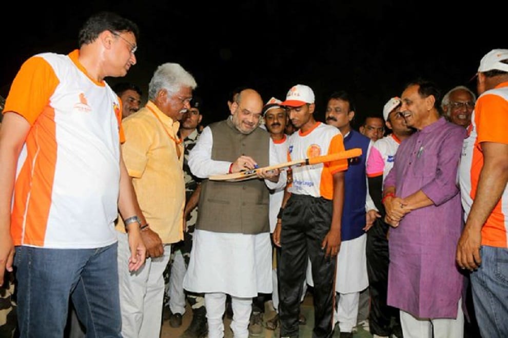 amit shah inaugrates cricket league