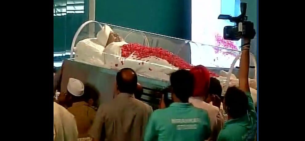 nirankari baba hardev singh mortal remains reaches delhi