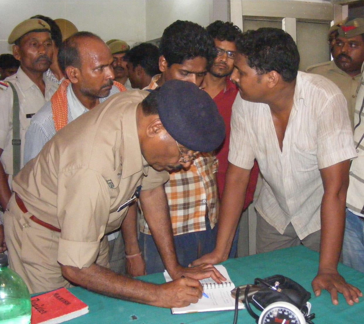 During the bloody conflict of the disputed land metering