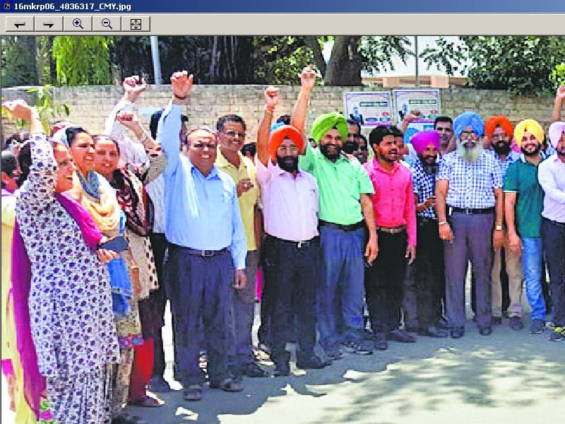 strike, employees strike, DC office employee protest, muktsar, jalandhar, punjab