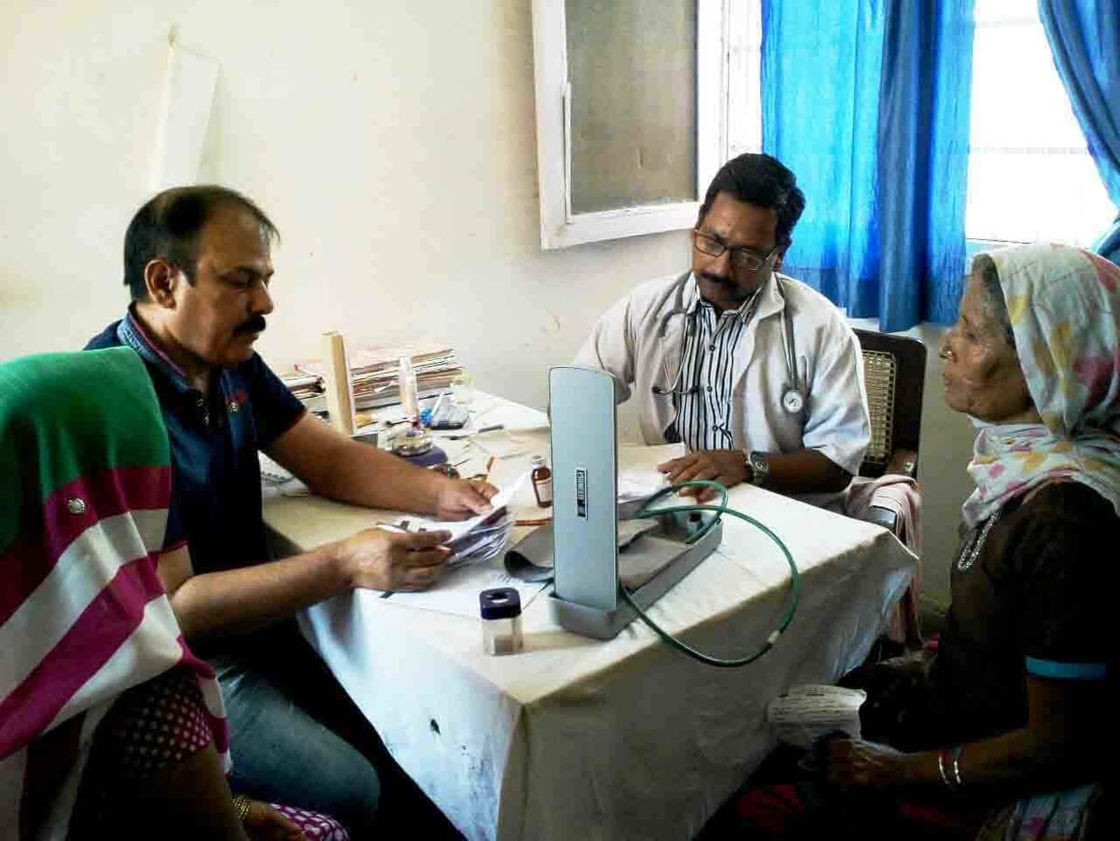 Two doctors with a population of millions