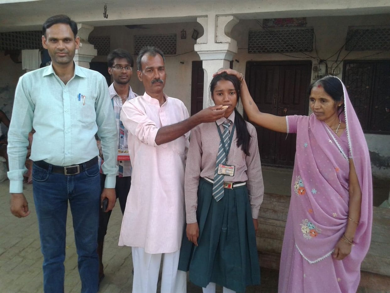 garima got third position in High School state Merit