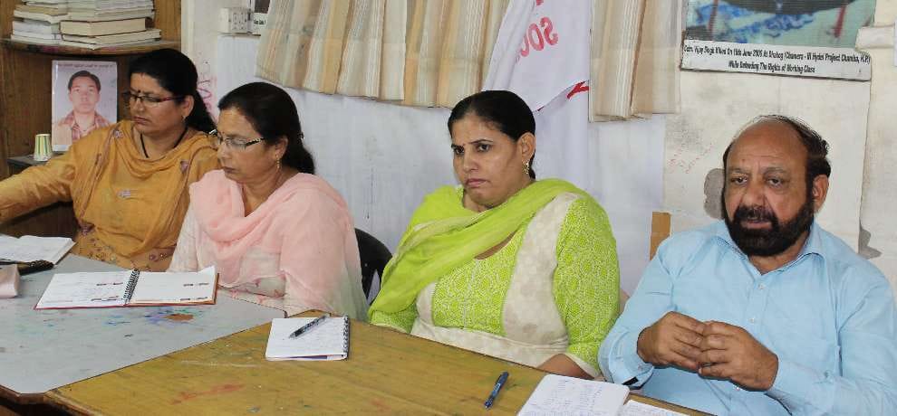 anganwadi workers protest on 13 june