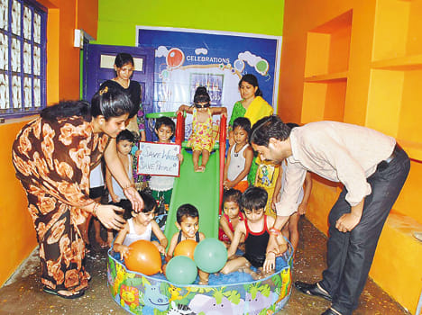Nanhe Munne Summer fun with water .