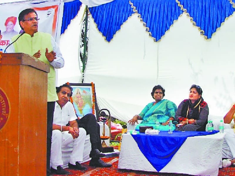 Haryana's Minister of agriculture, irrigation, development & Panchayat op dhankhar in morni