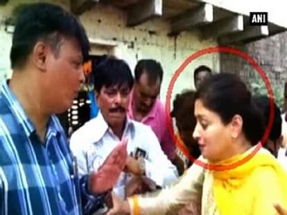 BJP MP falls in drain during demolition drive