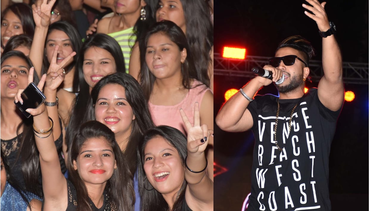 raftaar performance in graphic era university.