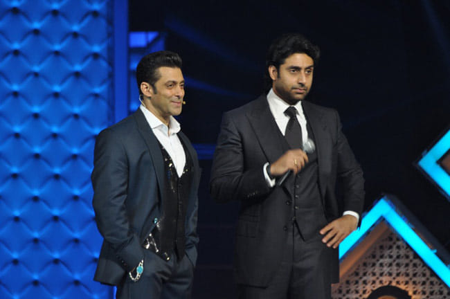salman khan and abhishek bachchan bonded in priety zinta party