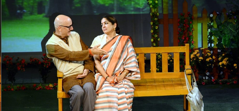 Anupam kher at shimla, play a role at gaity theater.