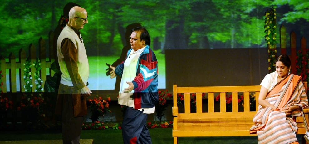 Anupam kher at shimla, play a role at gaity theater.