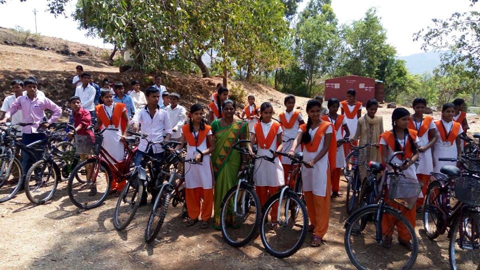 Housing Society Residents Give Old Cycles to Kids Who Walk a Long Way to School