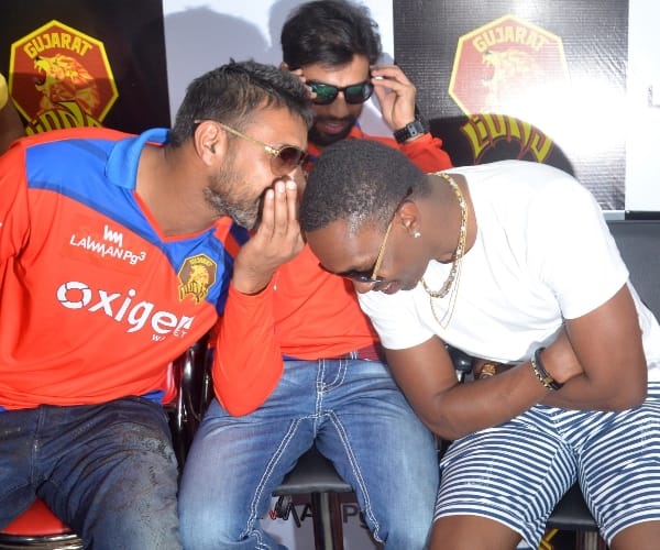 IPL cricketers in Lucknow.