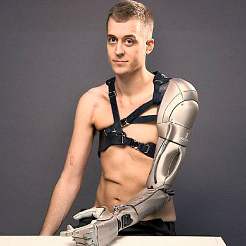 man with amazing arms including torch and charger