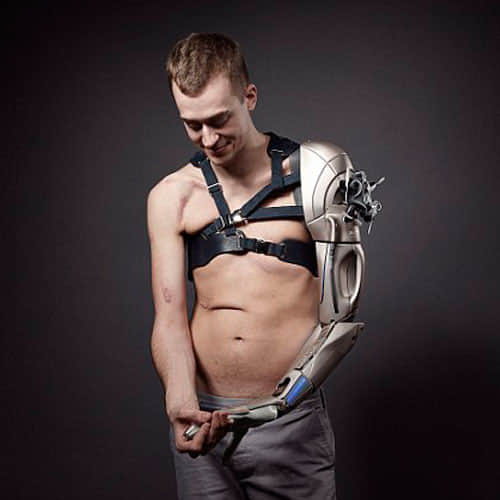 man with amazing arms including torch and charger