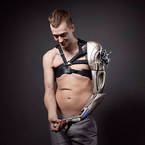 man with amazing arms including torch and charger