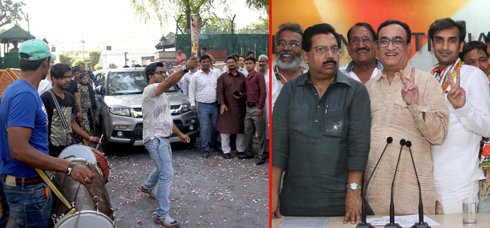 Congress has long been destined to win, happiness in the party celebrating