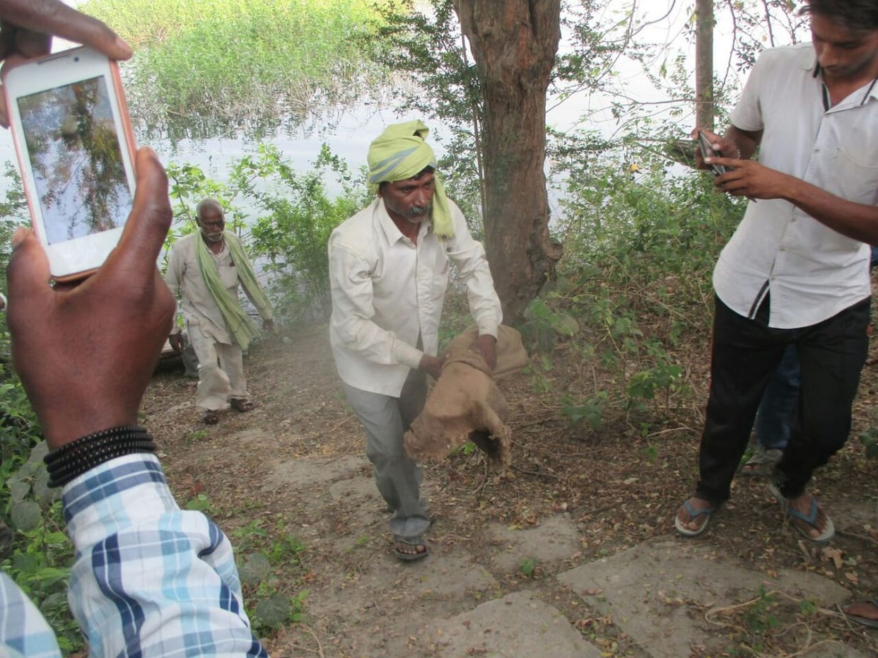 half leg of man found in lake