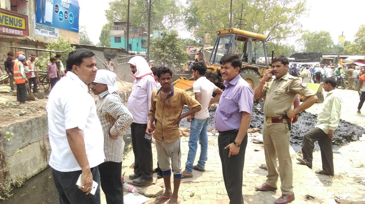 Encroachment removed from the brook