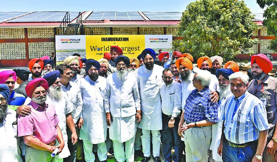 cm badal opening World's largest solar power plant in Beas 