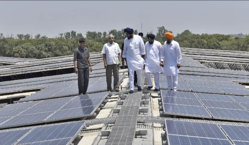 cm badal opening World's largest solar power plant in Beas 