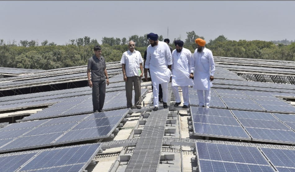 cm badal opening World's largest solar power plant in Beas 
