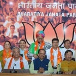कांग्रेस के नौ बागियों ने भाजपा की सदस्यता ले ली।