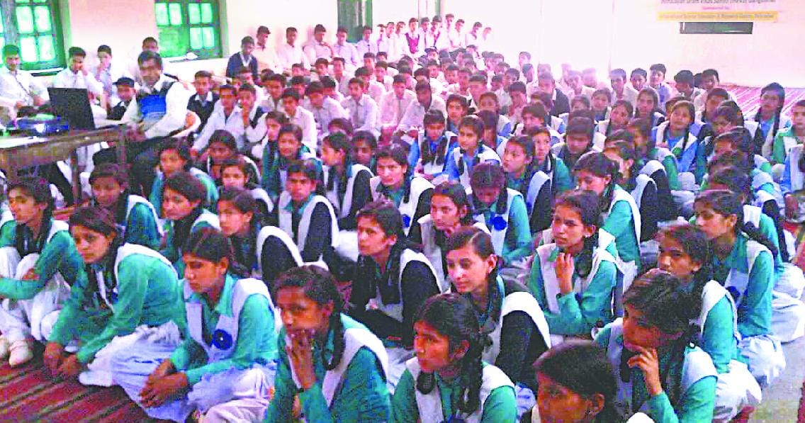 Students interact with scientific