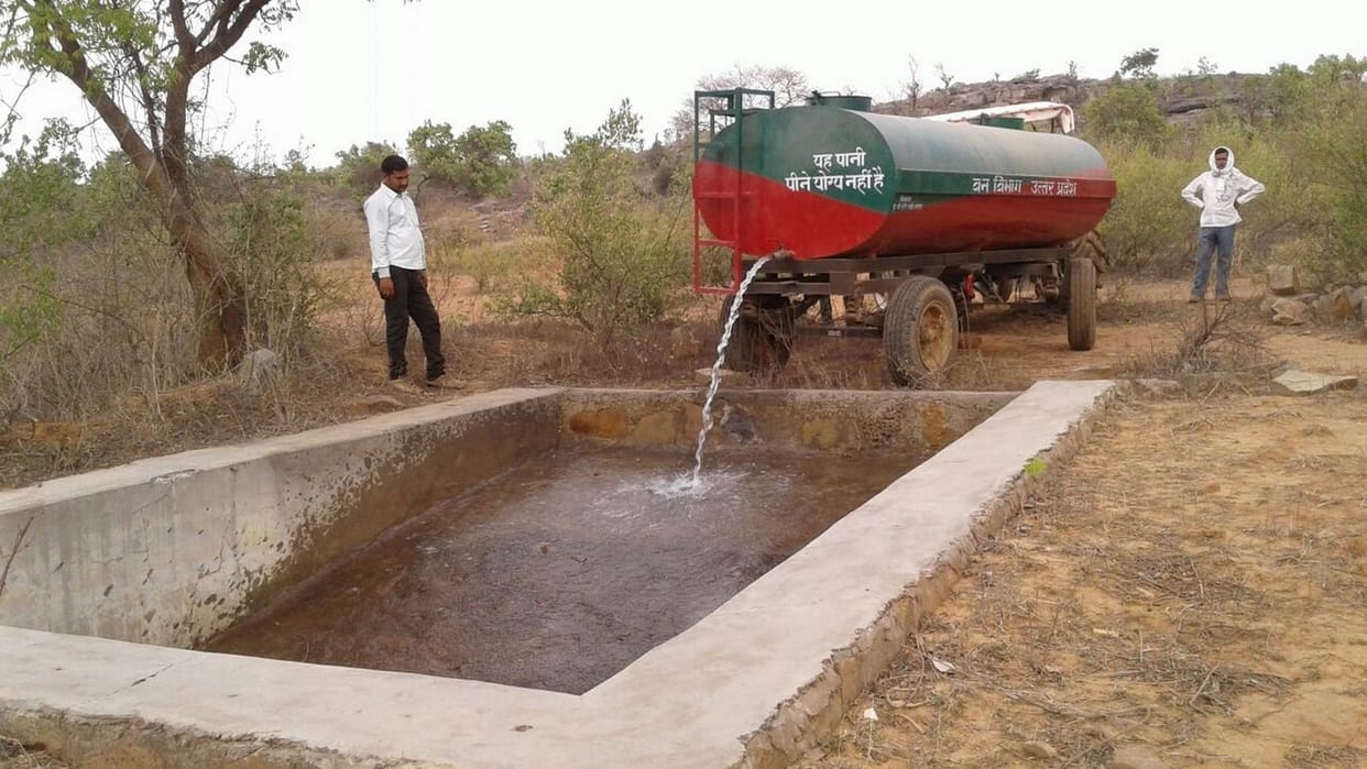 Being filled water