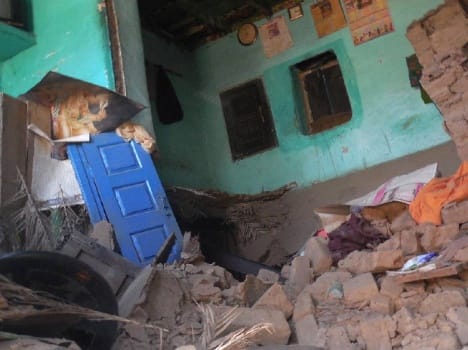 house fall women died ij kallar village