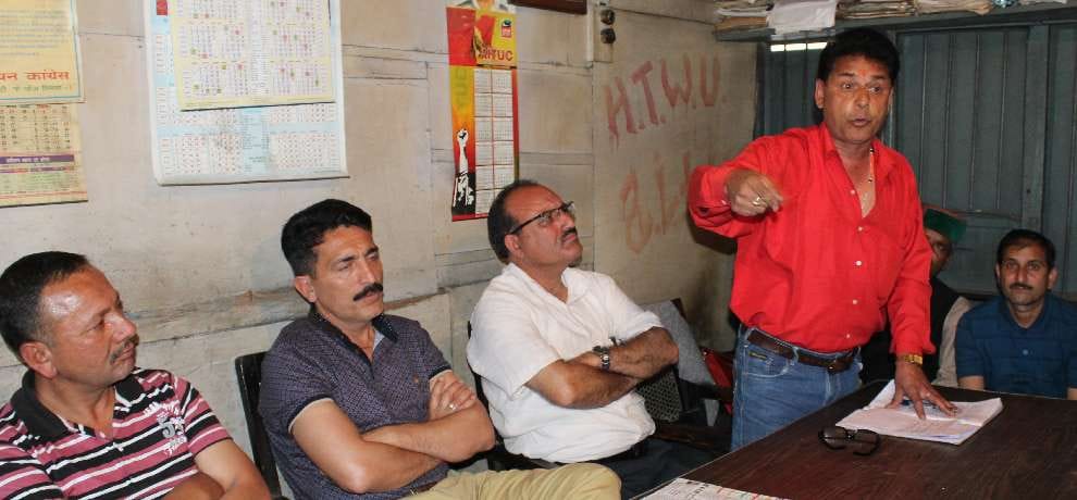 hrtc employees protest on 26 may