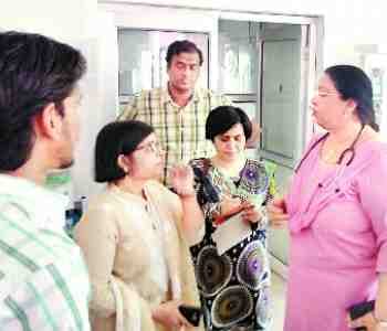 The central team inspected three hospitals
