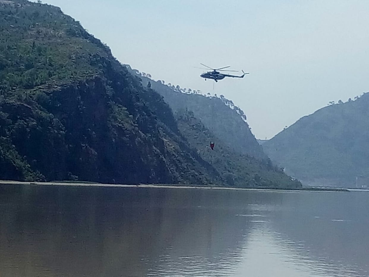 Trikuta hills fire extinguished